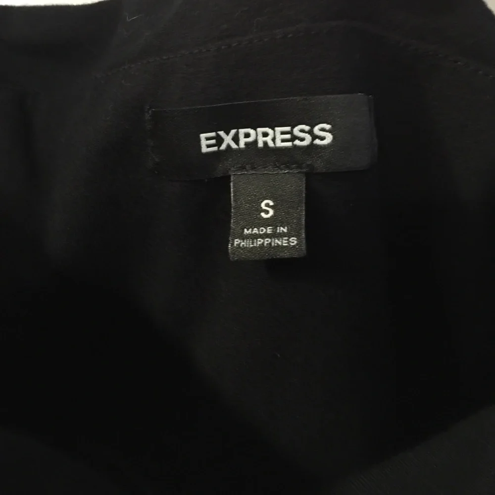 Express Ruffled Strapless Black Tunic S - Picture 4 of 4